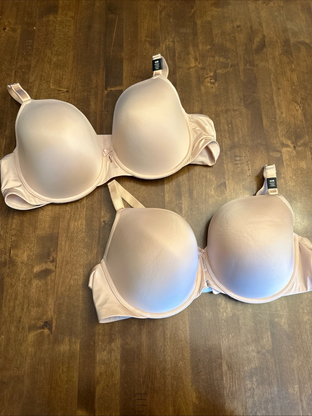 Torrid 50B Bra Bundle (2) Beige Perfect T-Shirt Lightly Lined Comfy Everyday